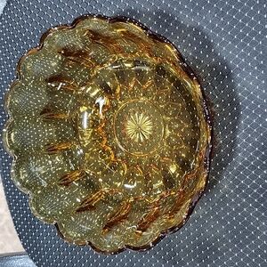 Source Unknown Amber Glass Bowl